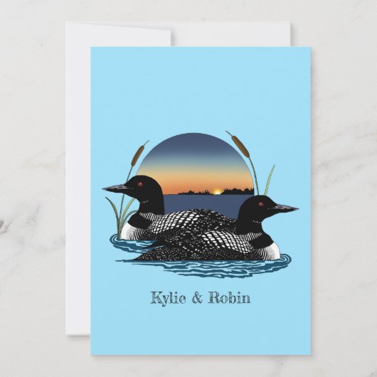 Loons Sunset Blue Save The Date (Achterkant)