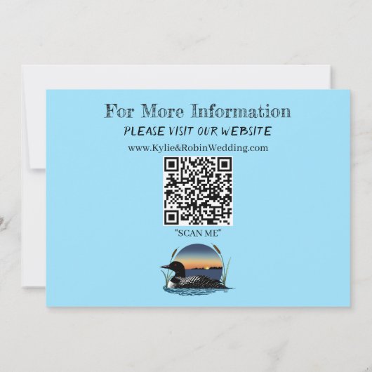 Loons Sunset Blue Save The Date (Achterkant)