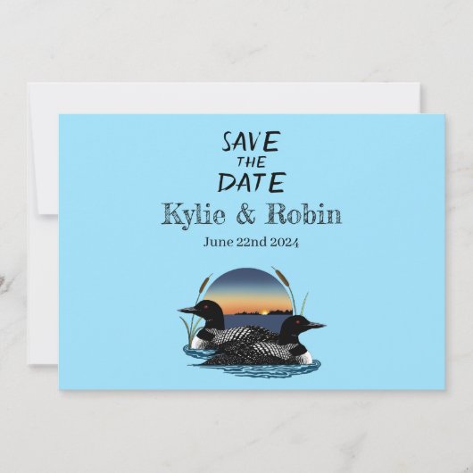 Loons Sunset Blue Save The Date (Voorkant)