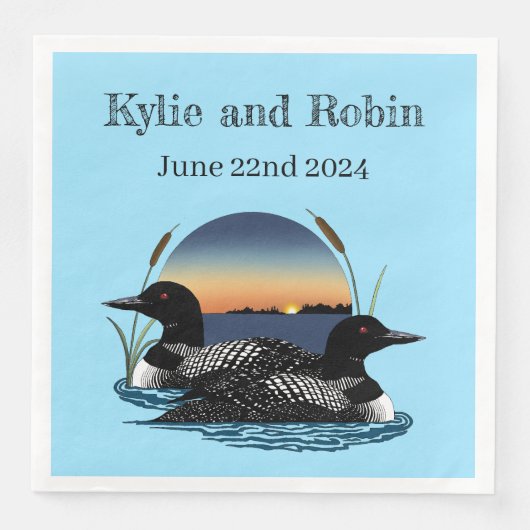 Loons Sunset Blue Servet (Voorkant)