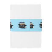 Loons Sunset Blue Uitnodigingen Wikkel (Achterkant Voorbeeld)