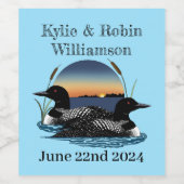 Loons Sunset Blue Wijn Etiket (Enkel label)