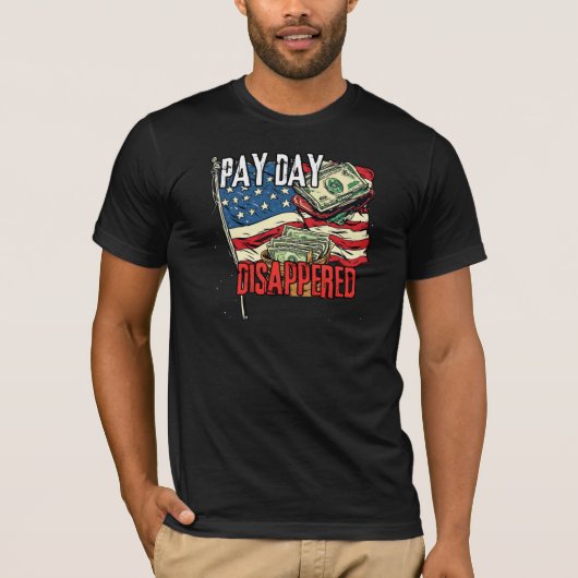Loonstrook Verdween Grappige Financiële Humor Graf T-shirt (Voorkant)