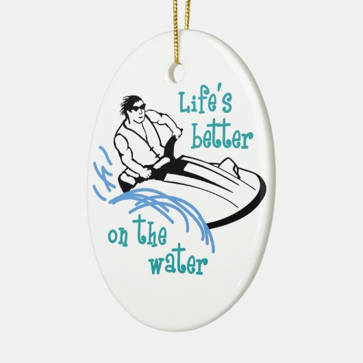 Loont beter op water keramisch ornament (Links)