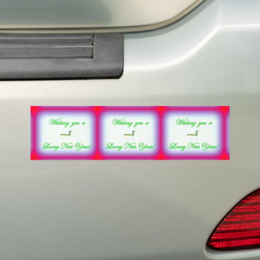 loony new year wenst bumpersticker (Op auto)