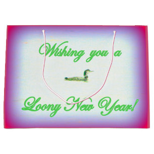 loony new year wenst large cadeautasje