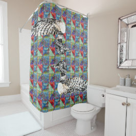 Loony Pattern Quilt Douchegordijn