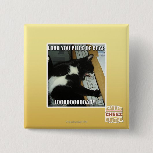 LOOOOOOOOAD VIERKANTE BUTTON 5,1 CM (Voorkant)