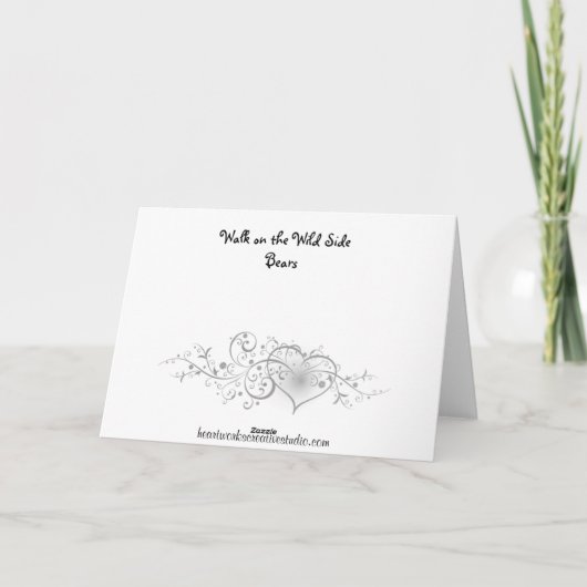 Loop aan de wilde kant kaart (Achterkant)