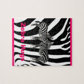 Loop aan de wilde kant - Zebra handschoenen Legpuzzel (Horizontaal)