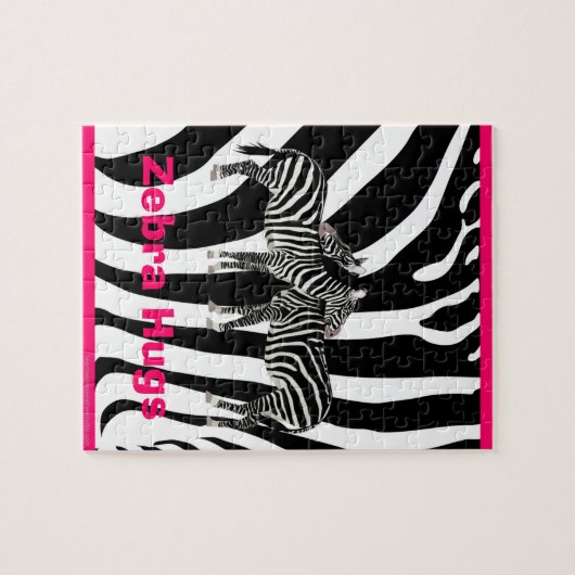 Loop aan de wilde kant - Zebra handschoenen Legpuzzel (Horizontaal)