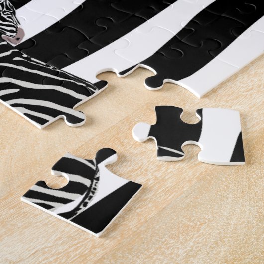 Loop aan de wilde kant - Zebra handschoenen Legpuzzel (Zijkant)