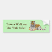 Loop aan de Wilde Side Tiger Bumpersticker (Voorkant)