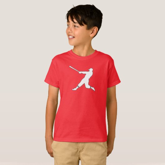 Loop af van honkbalshirt t-shirt (Voorkant volledig)