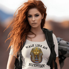 LOOP ALS EEN EGYPTISCH T-SHIRTS UIT DE JAREN TACH