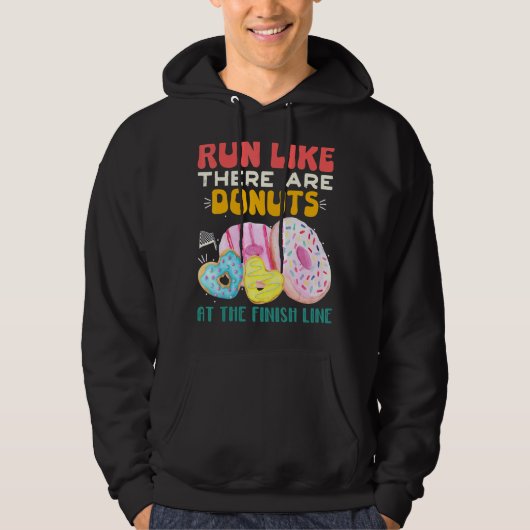 Loop alsof er donuts zijn op de finse lijn. hoodie (Voorkant)