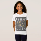 "Loop Axel Lutz" kunstschaatsen T-shirt (Voorkant volledig)