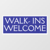 Loop binnen Welkom klant uitnodigen Business Shop Raamsticker (Vel)