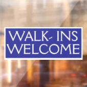 Loop binnen Welkom klant uitnodigen Business Shop Raamsticker (Vel 2)