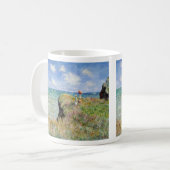 Loop de Cliff in Pourville - Claude Monet Koffiemok (Voorkant links)