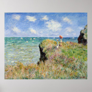 Loop de Cliff in Pourville - Claude Monet Poster