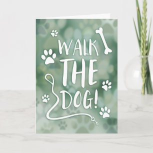loop de hond feestdagen kaart