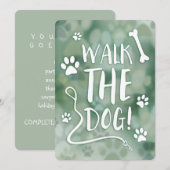 loop de hond kaart (Voorkant / Achterkant)