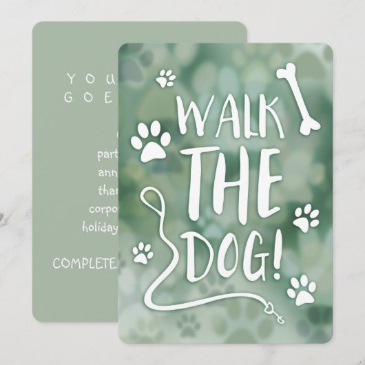 loop de hond kaart (Voorkant / Achterkant)