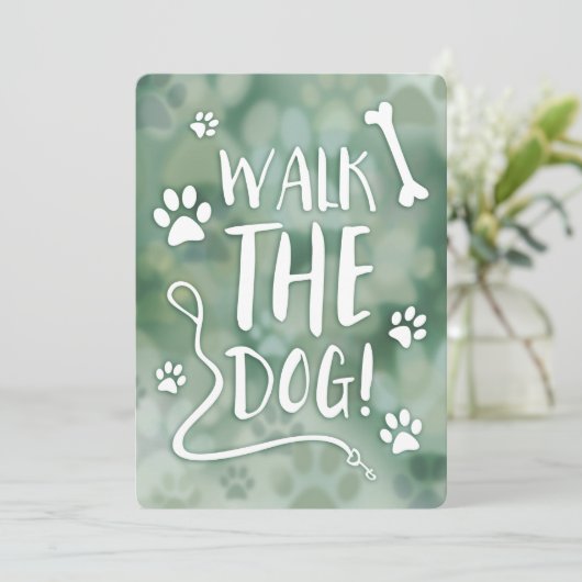 loop de hond kaart (Staand voorkant)