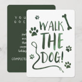 loop de hond kaart (Voorkant / Achterkant)