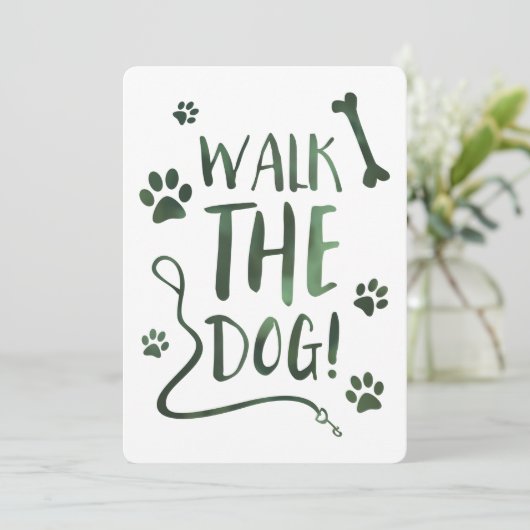 loop de hond kaart (Staand voorkant)