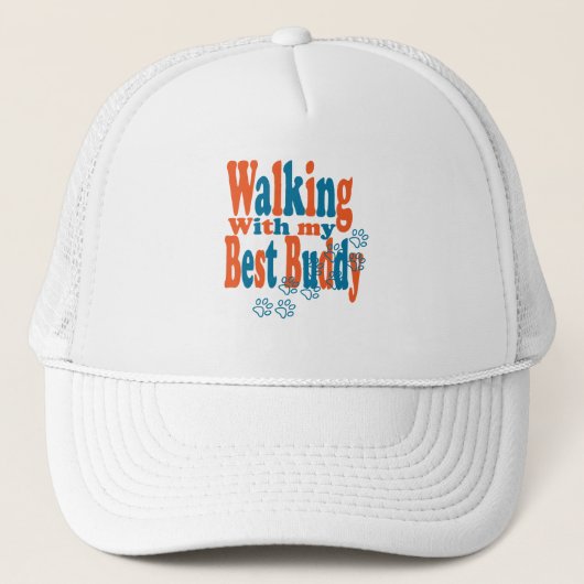 Loop de Hond Trucker Hoed met Footstep Design Pet (Voorkant)