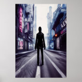 Loop de lege straat door | AI Art Poster (Voorkant)