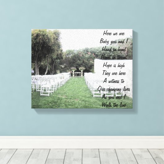 Loop de lijn canvas print (Insitu (Houten vloer))