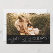 Loop de Loop Bloeide Type Foto Feestdagenkaart (Voorkant)