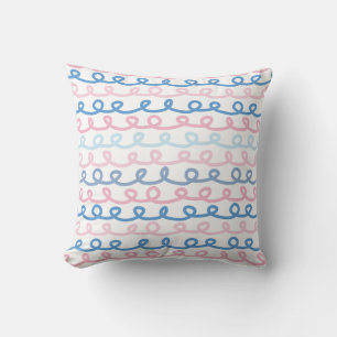 Loop De Loop Roze & Blauw Kussen