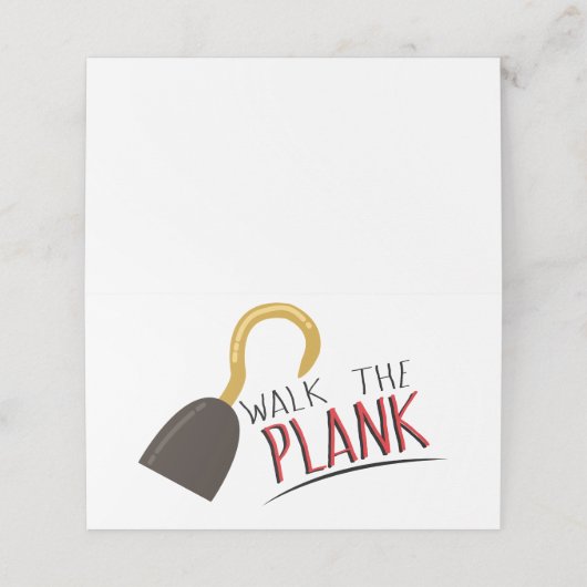 Loop de plank! plaatskaartje (Buitenkant ongevouwen)