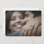 Loop Diamanten Ring Klassieke Foto Bewaar de Datum Save The Date (Achterkant)