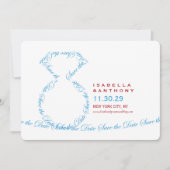 Loop Diamanten Ring Klassieke Foto Bewaar de Datum Save The Date (Voorkant)