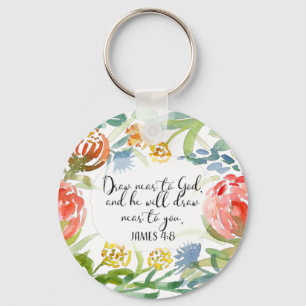 Loop dicht bij God James 4:8 Sleutelhanger