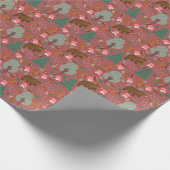 Loop door de Bossen op Chestnut Cadeaupapier (Hoek)