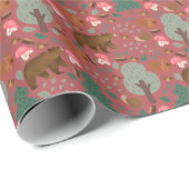 Loop door de Bossen op Chestnut Cadeaupapier (Rol Hoek)
