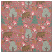 Loop door de Bossen op Chestnut Stof (Swatch)