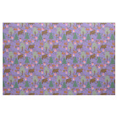 Loop door de Bossen op Medium Paarse Stof (Fat Quarter)