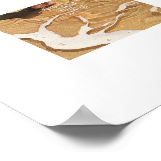 Loop door de golven aan de kust poster (Hoek)