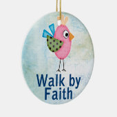 loop door een geloof , een walvisvogel keramisch ornament (Rechts)