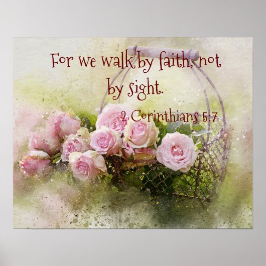 Loop door Faith Religious Floral Posters (Voorkant)