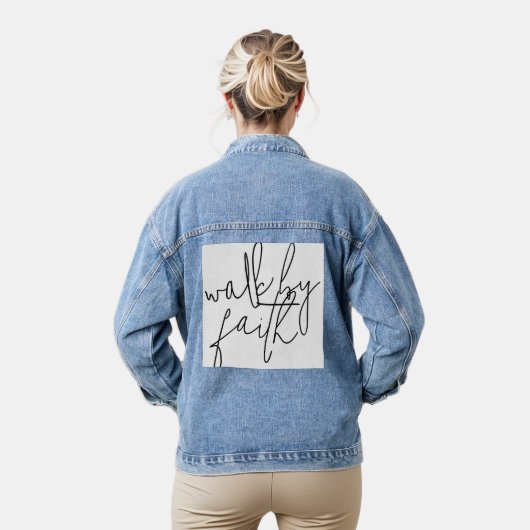 Loop door Faith Stylistic Denim Jacket (Model)