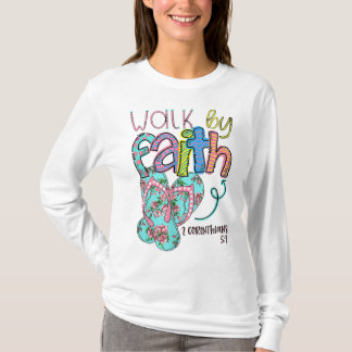 Loop door Faith Teenslippers Christelijke Jezus Bi T-shirt