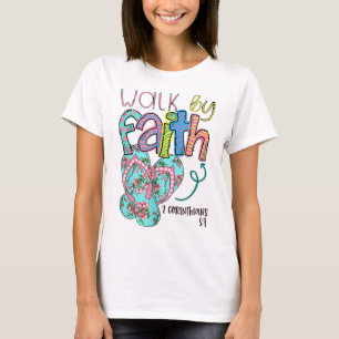 Loop door Faith Teenslippers Christelijke Jezus Bi T-shirt